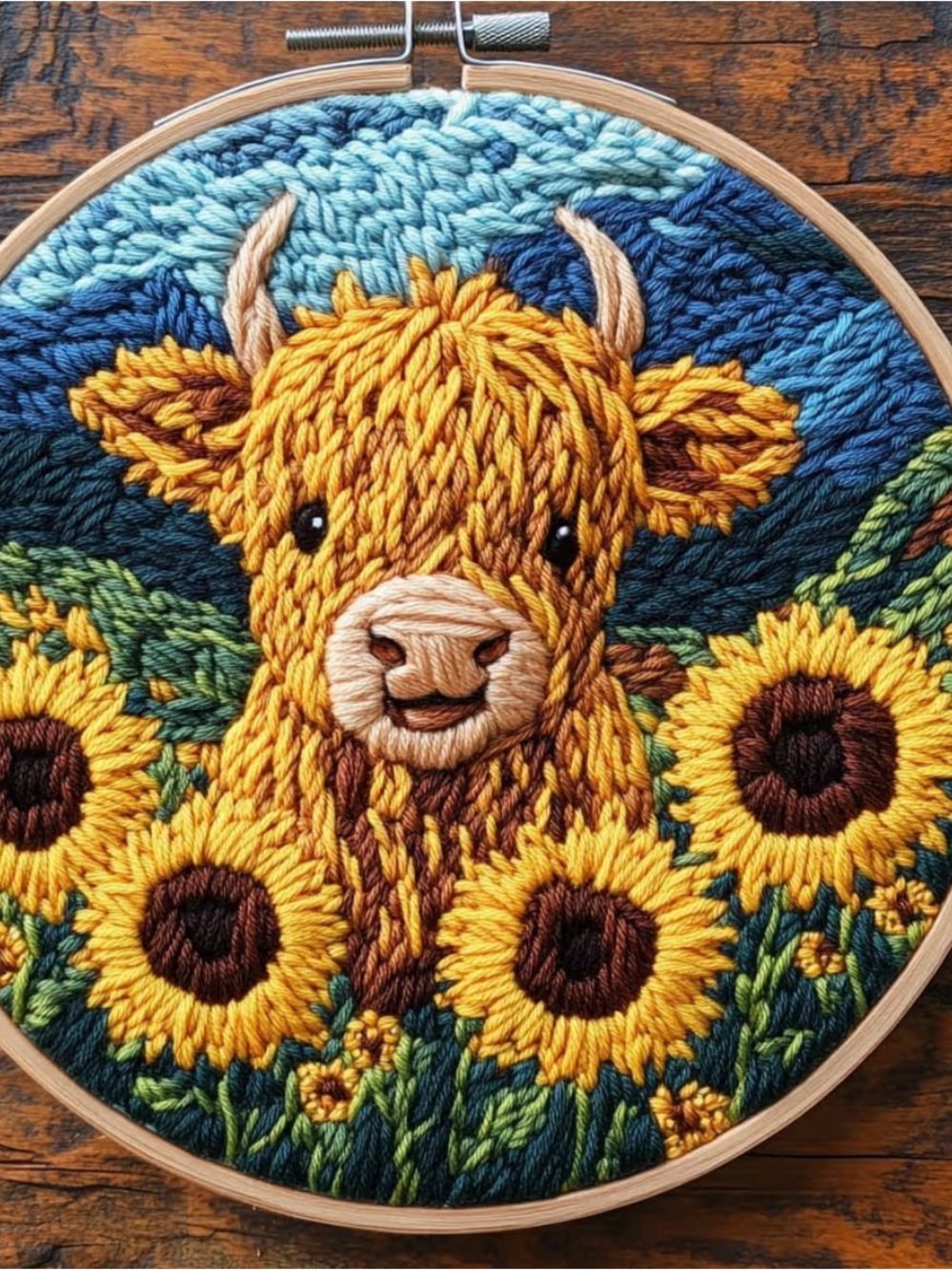 Highland Cow Punch Needle Kit